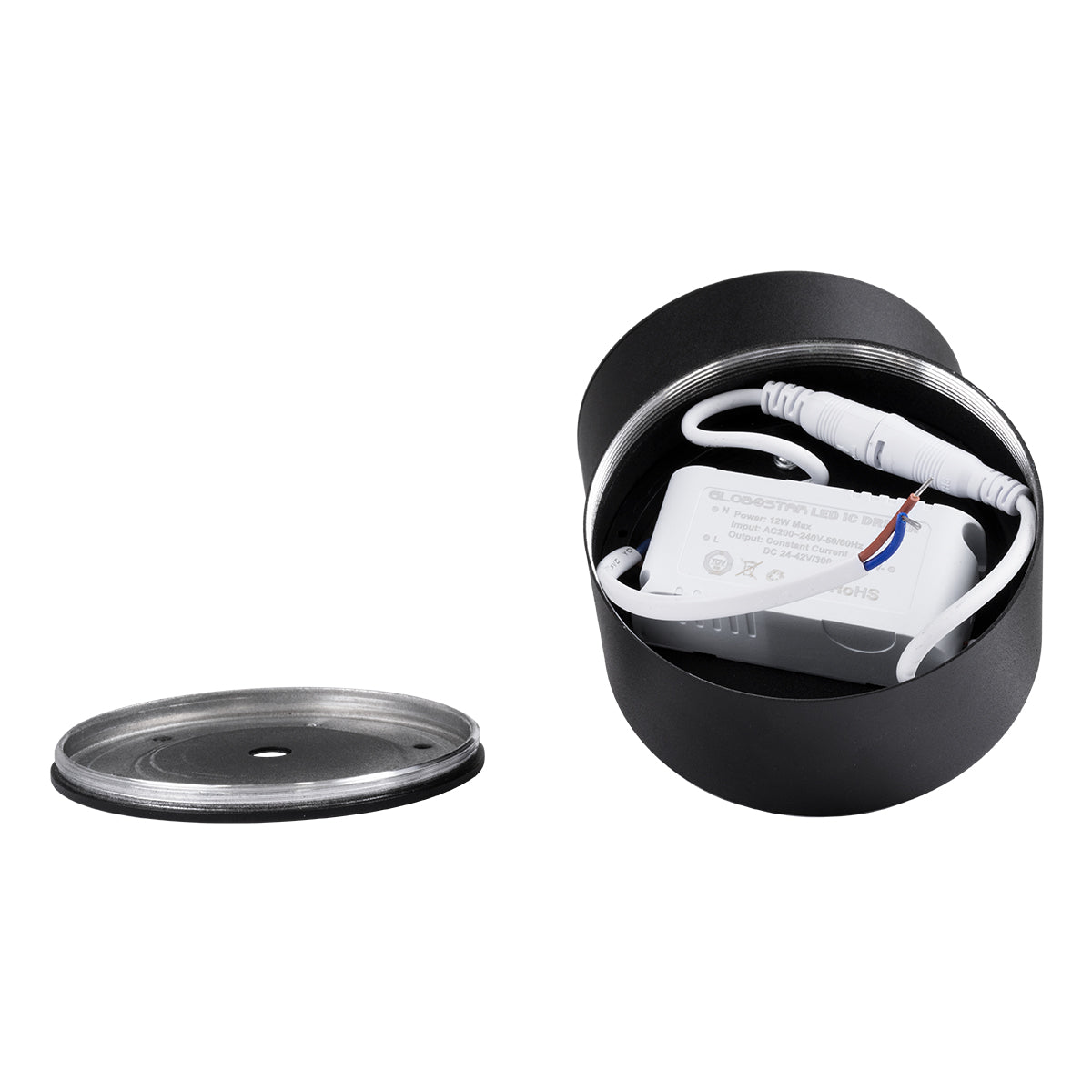 OMEGA-S 60301 Κινούμενο Downlight Σποτ LED 12W 1500lm 36° AC 220-240V IP20 Θερμό Λευκό 2700K - Bridgelux COB Chip & TÜV SÜD Driver - Μαύρο Ματ - Μ10 x Π10 x Υ10.5