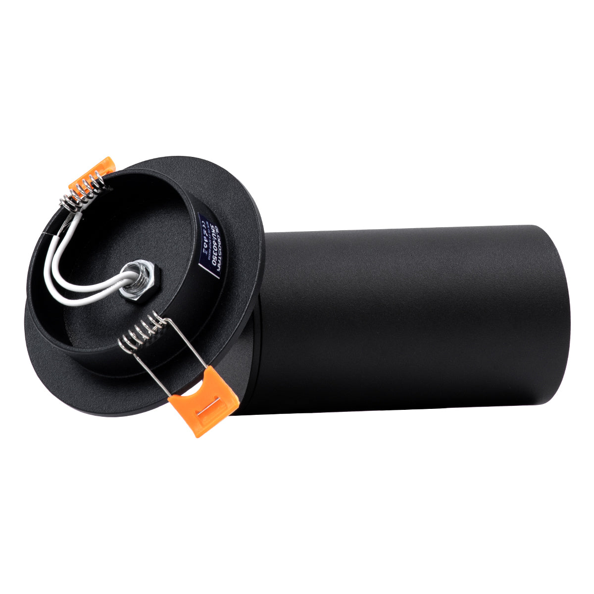 LEO 60350 Χωνευτό Κινούμενο Φωτιστικό Downlight Σποτ με Ντουί 1 x GU10 90° AC 220-240V IP20 - Μαύρο Ματ - Μ9 x Π9 x Υ17 / Q7εκ