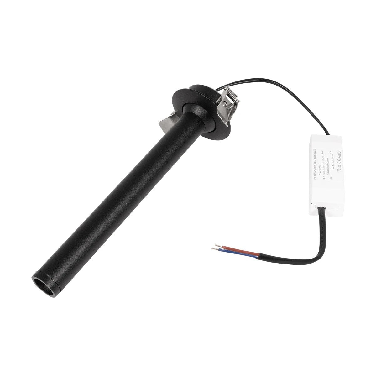 DALE 60372 Χωνευτό Κινούμενο Downlight Σποτ LED 5W 500lm 36° AC 220-240V IP20 Θερμό Λευκό 2700K - Bridgelux COB Chip & TÜV SÜD Driver - Μαύρο Ματ - Μ6.4 x Π6.4 x Υ20 / Q5.5