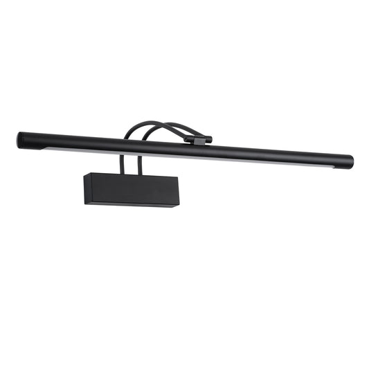 LAURA 60424 Μοντέρνο Φωτιστικό Τοίχου - Απλίκα Καθρέπτη Μπάνιου LED 12W 1400lm 120° AC 220-240V IP20 Φυσικό Λευκό 4500K - Bridgelux SMD Chip - Μαύρο Ματ - Μ60 x Π27 x Υ13