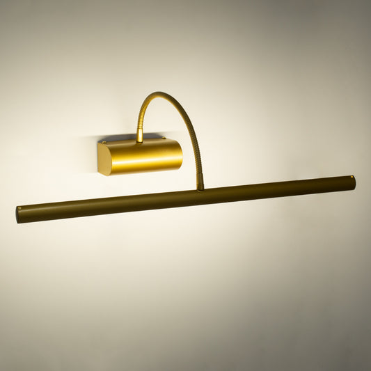 TROIS 60437 Μοντέρνο Φωτιστικό Τοίχου - Απλίκα Καθρέπτη Μπάνιου - Πίνακα LED 12W 1400lm 120° AC 220-240V IP44 Μ60 x Π24 x Υ18cm - Φυσικό Λευκό 4500K - Χρυσό