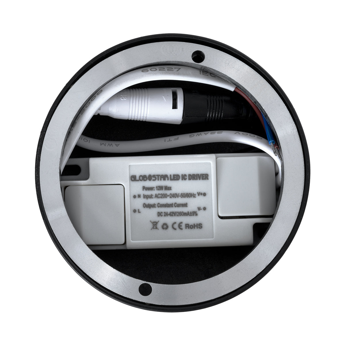 DETRONIC 60503 Επιφανειακό Κινούμενο Spot Downlight LED 10W 1350lm 24° AC 220-240V IP20 Φ9cm x Υ16cm - Στρόγγυλο - Μαύρο - Ψυχρό Λευκό 6000K - Bridgelux COB - TÜV Certified Driver