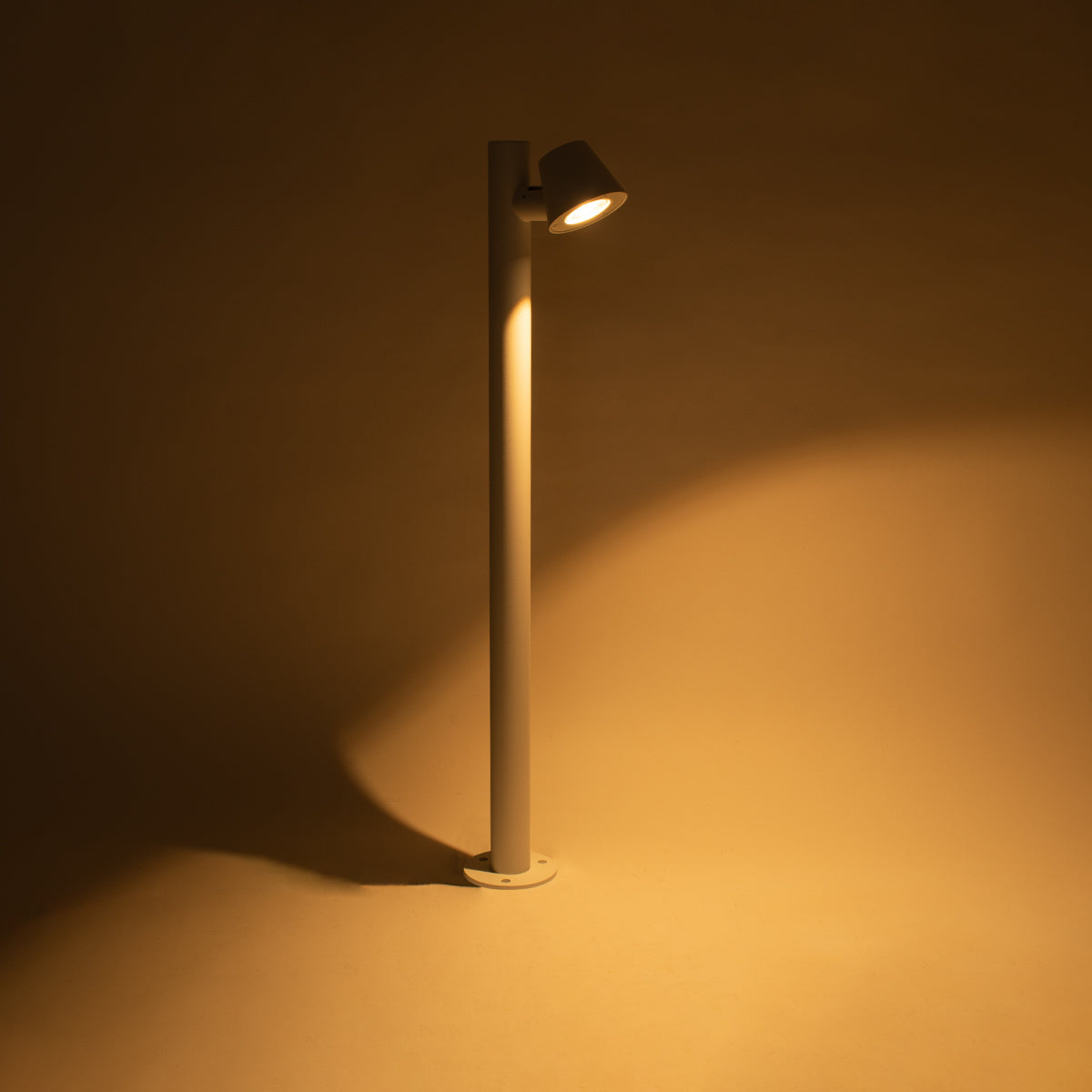 GARDENIA 60506 Φωτιστικό Κήπου - Κολωνάκι Αρχιτεκτονικού Φωτισμού Εξωτερικού Χώρου LED 7W 700lm 60° AC220-240V Αδιάβροχο IP65 - Σώμα Αλουμινίου & Tempered Glass - Μ12 x Π18 x Υ90cm - Θερμό Λευκό 2700K - Λευκό - Bridgelux Chip