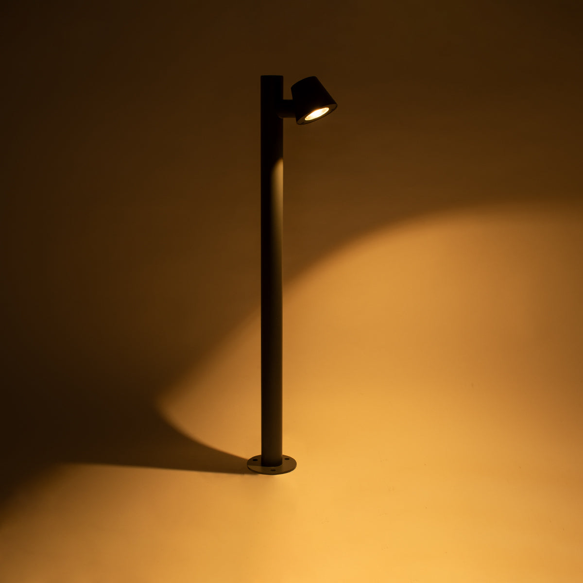 GARDENIA 60507 Φωτιστικό Κήπου - Κολωνάκι Αρχιτεκτονικού Φωτισμού Εξωτερικού Χώρου LED 7W 700lm 60° AC220-240V Αδιάβροχο IP65 - Σώμα Αλουμινίου & Tempered Glass - Μ12 x Π18 x Υ90cm - Θερμό Λευκό 2700K - Γκρι Ανθρακί - Bridgelux Chip