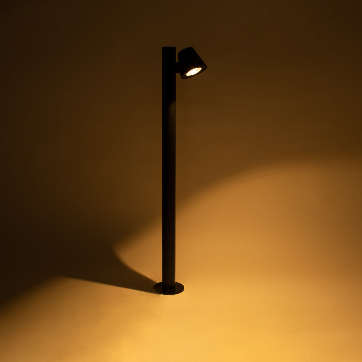 GARDENIA 60508 Φωτιστικό Κήπου - Κολωνάκι Αρχιτεκτονικού Φωτισμού Εξωτερικού Χώρου LED 7W 700lm 60° AC220-240V Αδιάβροχο IP65 - Σώμα Αλουμινίου & Tempered Glass - Μ12 x Π18 x Υ90cm - Θερμό Λευκό 2700K - Μαύρο - Bridgelux Chip