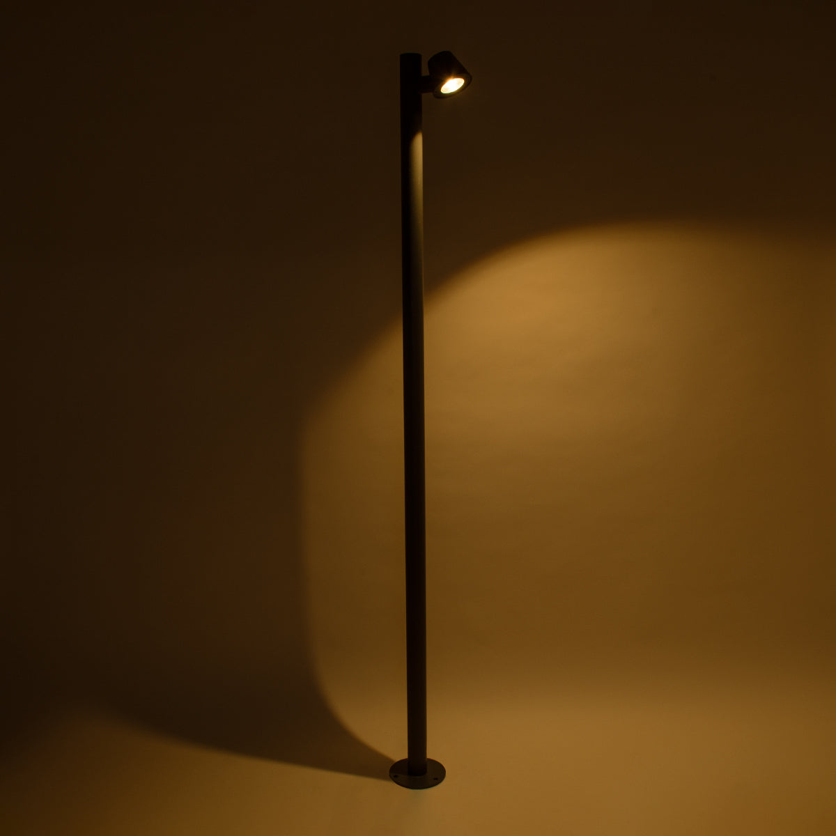 GARDENIA 60510 Φωτιστικό Κήπου - Πάρκου - Πλατείας - Κολωνάκι Αρχιτεκτονικού Φωτισμού Εξωτερικού Χώρου LED 7W 700lm 60° AC220-240V Αδιάβροχο IP65 - Σώμα Αλουμινίου & Tempered Glass - Μ15 x Π18 x Υ180cm - Θερμό Λευκό 2700K - Γκρι Ανθρακί - Bridgelux Chip