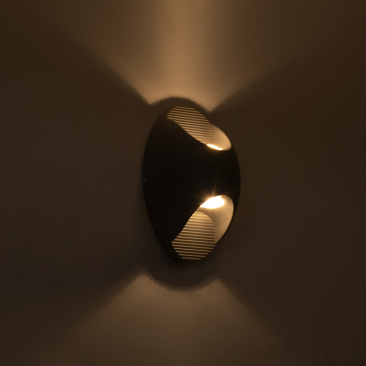 JEREMY 60531 Φωτιστικό Τοίχου - Απλίκα Αρχιτεκτονικού Φωτισμού Εσωτερικού/Εξωτερικού Χώρου Up & Down LED 10W 1000lm 60° AC220-240V Αδιάβροχο IP65 - Σώμα Αλουμινίου & Tempered Glass - Μ16 x Π10 x Υ7cm - Θερμό Λευκό 2700K - Γκρι Ανθρακί - Bridgelux Chip