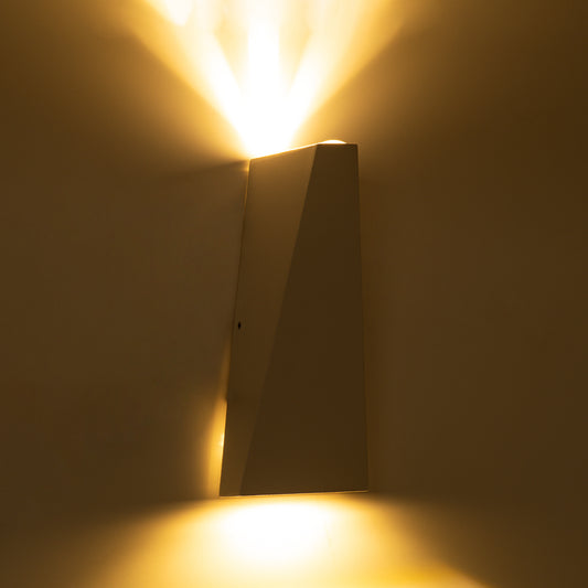 TRIANDE 60551 Φωτιστικό Τοίχου - Απλίκα Αρχιτεκτονικού Φωτισμού Εσωτερικού/Εξωτερικού Χώρου Up & Down LED 10W 1150lm 5° & 60° AC 220-240V Αδιάβροχο IP65 Μ8.5 x Π8.5 x Υ20cm - Θερμό Λευκό 2700K - Λευκό - Bridgelux Chip