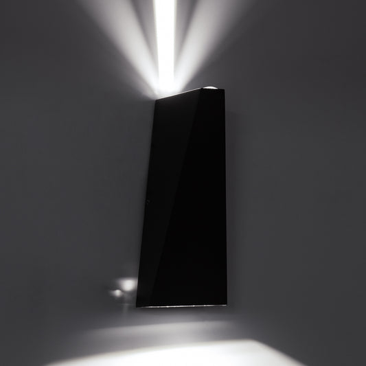 TRIANDE 60559 Φωτιστικό Τοίχου - Απλίκα Αρχιτεκτονικού Φωτισμού Εσωτερικού/Εξωτερικού Χώρου Up & Down LED 10W 1250lm 5° & 60° AC 220-240V Αδιάβροχο IP65 Μ8.5 x Π8.5 x Υ20cm - Ψυχρό Λευκό 6000K - Μαύρο - Bridgelux Chip