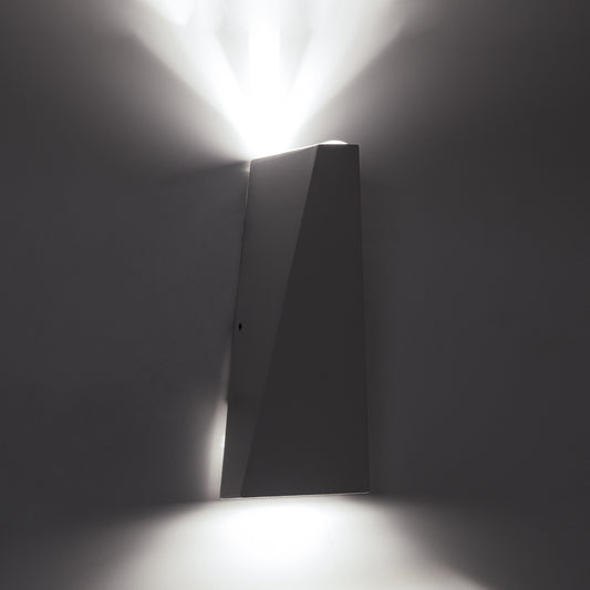 TRIANDE 60557 Φωτιστικό Τοίχου - Απλίκα Αρχιτεκτονικού Φωτισμού Εσωτερικού/Εξωτερικού Χώρου Up & Down LED 10W 1250lm 5° & 60° AC 220-240V Αδιάβροχο IP65 Μ8.5 x Π8.5 x Υ20cm - Ψυχρό Λευκό 6000K - Λευκό - Bridgelux Chip