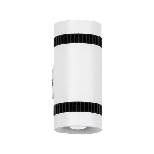 CANNONAL 60575 Φωτιστικό Τοίχου - Απλίκα Αρχιτεκτονικού Φωτισμού Εσωτερικού Χώρου Up & Down LED 10W 1150lm 30° AC 220-240V IP20 Μ5 x Π6.5 x Υ11cm - Θερμό Λευκό 2700K - Λευκό με Μαύρο - Bridgelux Chip