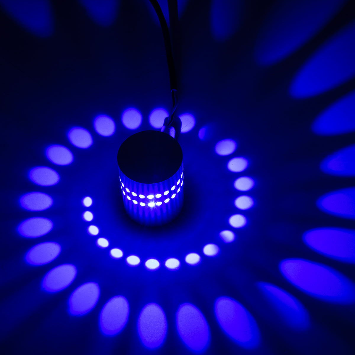 STAINS 60596 Φωτιστικό Τοίχου - Απλίκα Αρχιτεκτονικού Φωτισμού Εσωτερικού Χώρου LED 5W 300lm 360° AC 220-240V IP44 Φ5.5 x Υ7cm - Μπλε - Ασημί Νίκελ Ματ - Bridgelux Chip