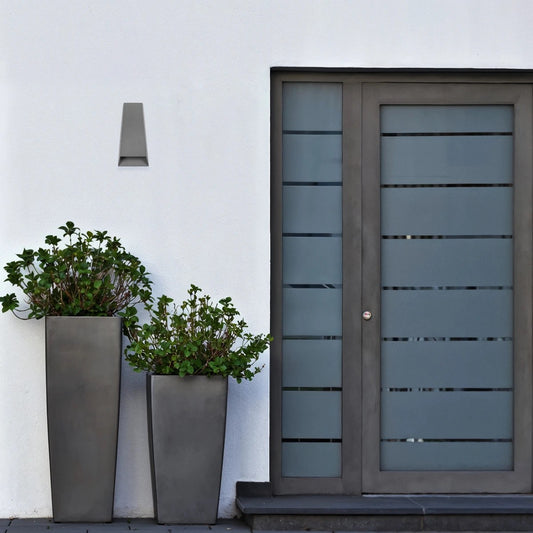 FLUX KLV-101-0120 Φωτιστικό Τοίχου / Απλίκα LED 6W 750lm 30° AC 220-240V Αδιάβροχο IP65 Θερμό Λευκό 2700K - Bridgelux COB Chip & TÜV SÜD Driver - Γκρι Ανθρακί Ματ - Μ5 x Π8.5 x Υ17