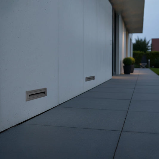 STEPART KLV-101-0087 Χωνευτό Φωτιστικό Σκαλοπατιού / Διαδρόμου LED 6W 750lm 45° AC 220-240V Αδιάβροχο IP65 Θερμό Λευκό 2700K - Lumileds SMD Chip & TÜV SÜD Driver - Γκρι Ανθρακί Ματ - Μ21 x Π5.5 x Υ6.5 / Q20.3 x 5.6