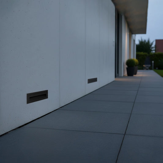 STEPART KLV-101-0086 Χωνευτό Φωτιστικό Σκαλοπατιού / Διαδρόμου LED 6W 750lm 45° AC 220-240V Αδιάβροχο IP65 Θερμό Λευκό 2700K - Lumileds SMD Chip & TÜV SÜD Driver - Μαύρο Ματ - Μ21 x Π5.5 x Υ6.5 / Q20.3 x 5.6