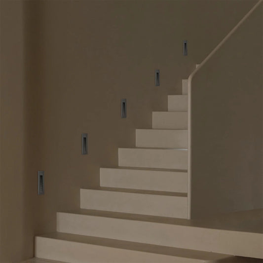 STEPART KLV-101-0093 Χωνευτό Φωτιστικό Σκαλοπατιού / Διαδρόμου LED 7W 735lm 45° AC 220-240V Αδιάβροχο IP65 Θερμό Λευκό 2700K - Lumileds SMD Chip & TÜV SÜD Driver - Γκρι Ανθρακί Ματ - Μ6.5 x Π6.5 x Υ21 / Q5.41 x 18.9