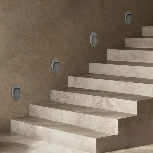 STEPART KLV-101-0102 Φωτιστικό Σκαλοπατιού / Διαδρόμου LED 3W 375lm 45° AC 220-240V Αδιάβροχο IP65 Θερμό Λευκό 2700K - Lumileds SMD Chip & TÜV SÜD Driver - Γκρι Ανθρακί Ματ - Μ13 x Π5.5 x Υ26