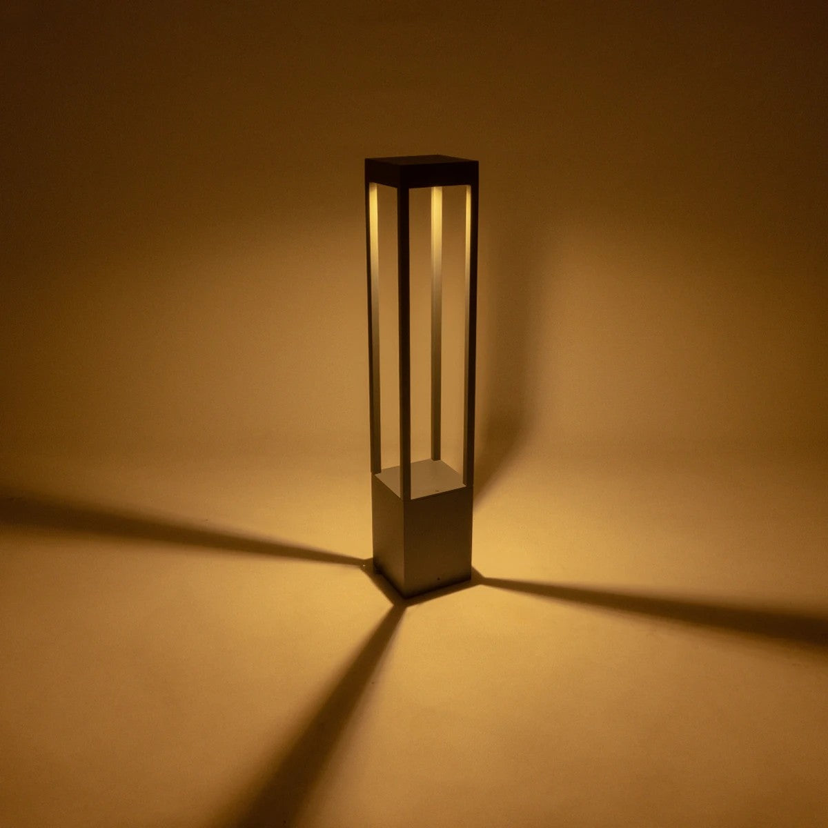 GREMO KLV-101-0124 Φωτιστικό Κολωνάκι Κήπου LED 7W 735lm 45° AC 220-240V Αδιάβροχο IP65 Θερμό Λευκό 2700K - Bridgelux COB Chip & TÜV SÜD Driver - Γκρι Ανθρακί Ματ - Μ15 x Π15 x Υ80.5