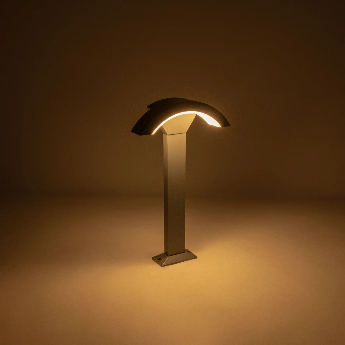 GREMO KLV-101-0125 Φωτιστικό Κολωνάκι Κήπου LED 10W 1050lm 45° AC 220-240V Αδιάβροχο IP65 Θερμό Λευκό 2700K - Lumileds SMD Chip & TÜV SÜD Driver - Γκρι Ανθρακί Ματ - Μ29.5 x Π11.5 x Υ50