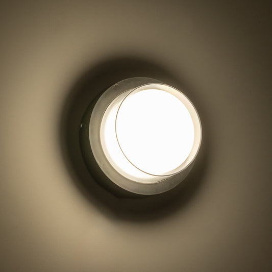 NEXUS 60761 Φωτιστικό Τοίχου - Απλίκα Εσωτερικού/Εξωτερικού Χώρου LED 10W 1050lm 120° AC175-265V Αδιάβροχο IP65 - Πλαστικό Σώμα - Φυσικό λευκό 4500K - Φ17 x Υ9cm - Μαύρο - Bridgelux Chip