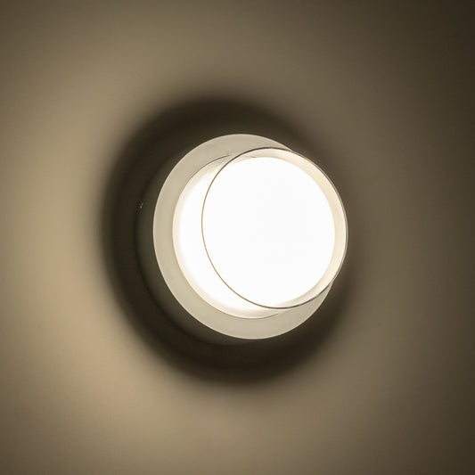 NEXUS 60762 Φωτιστικό Τοίχου - Απλίκα Εσωτερικού/Εξωτερικού Χώρου LED 10W 1050lm 120° AC175-265V Αδιάβροχο IP65 - Πλαστικό Σώμα - Φυσικό λευκό 4500K - Φ17 x Υ9cm - Γκρι - Bridgelux Chip