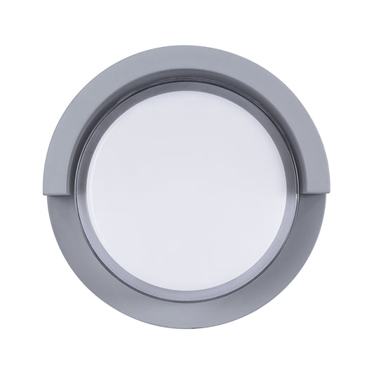 APEX 60765 Φωτιστικό Τοίχου - Απλίκα Εσωτερικού/Εξωτερικού Χώρου LED 10W 1050lm 120° AC175-265V Αδιάβροχο IP65 - Πλαστικό Σώμα - Φυσικό λευκό 4500K - Φ17 x Υ9cm - Γκρι - Bridgelux Chip