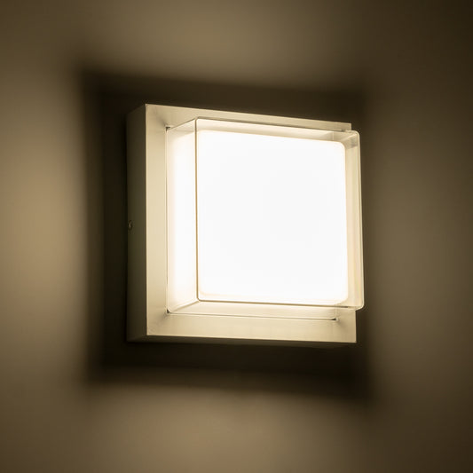 NEXUS 60769 Φωτιστικό Τοίχου - Απλίκα Εσωτερικού/Εξωτερικού Χώρου LED 10W 1050lm 120° AC175-265V Αδιάβροχο IP65 - Πλαστικό Σώμα - Φυσικό λευκό 4500K - Μ17 x Π17 x Υ9cm - Λευκό - Bridgelux Chip