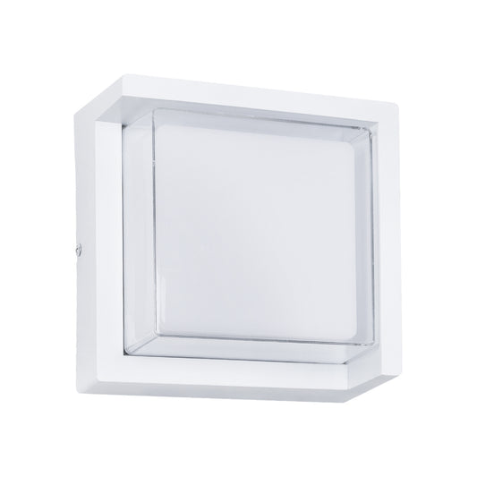 APEX 60772 Φωτιστικό Τοίχου - Απλίκα Εσωτερικού/Εξωτερικού Χώρου LED 10W 1050lm 120° AC175-265V Αδιάβροχο IP65 - Πλαστικό Σώμα - Φυσικό λευκό 4500K - Μ17 x Π17 x Υ9cm - Λευκό - Bridgelux Chip