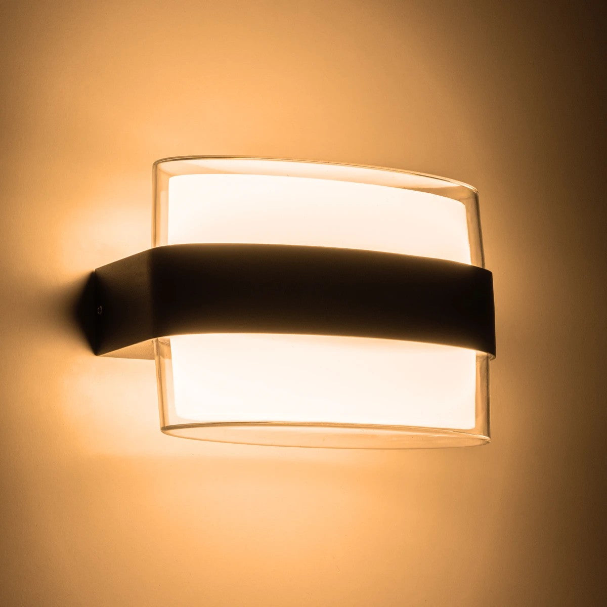 EMPIRE 60783 Μοντέρνο Φωτιστικό Τοίχου - Απλίκα LED 12W 1200lm 120° AC 220-240V Αδιάβροχο IP65 Θερμό Λευκό 2700K - Bridgelux SMD Chip & TÜV SÜD Driver - Μαύρο Ματ - Μ18.5 x Π9 x Υ12