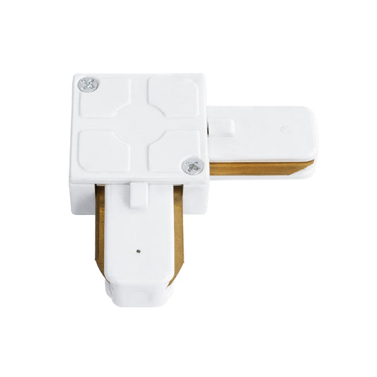 60850 Αντάπτορας L (Ελ) - Μονοφασικός 2 Καλωδίων για όλες τις Ράγες EUROTRACK AC 220-240V IP20 Μ6.5 x Π6.5 x Υ1.7cm - EUROTRACK® System 1L+1N - Θερμοπλαστικό - Λευκό