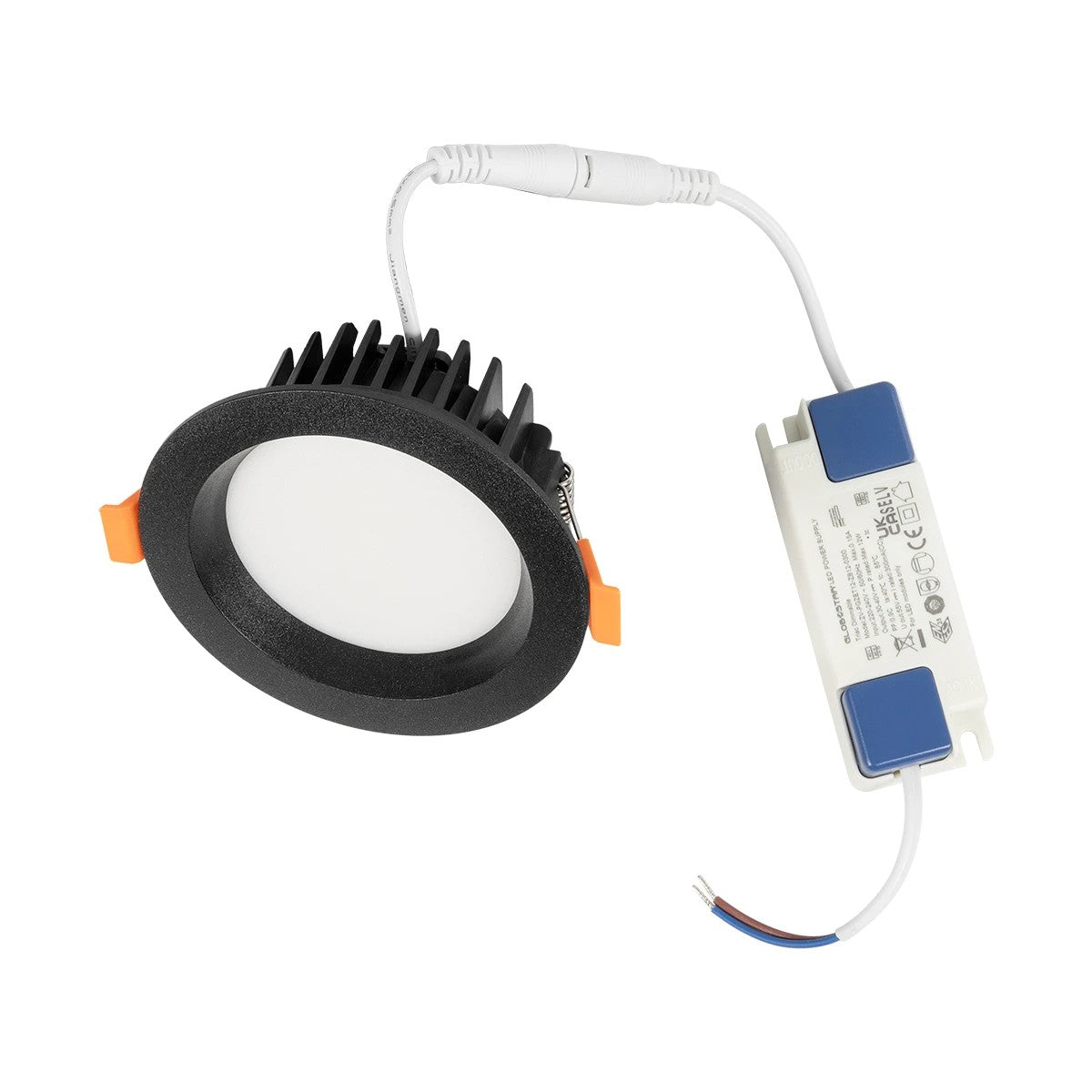 WATERA 60897 Χωνευτό Downlight Σποτ Panel LED 12W 1500lm 120° AC 220-240V Αδιάβροχο IP54 Ρυθμιζόμενο Λευκό CCT με Διακόπτη στο Σώμα 2700K/4500K/6000K Dimmable - Lumileds SMD Chip & TÜV SÜD Driver - Μαύρο Ματ - Μ10.8 x Π10.8 x Υ3.2cm / Q9cm