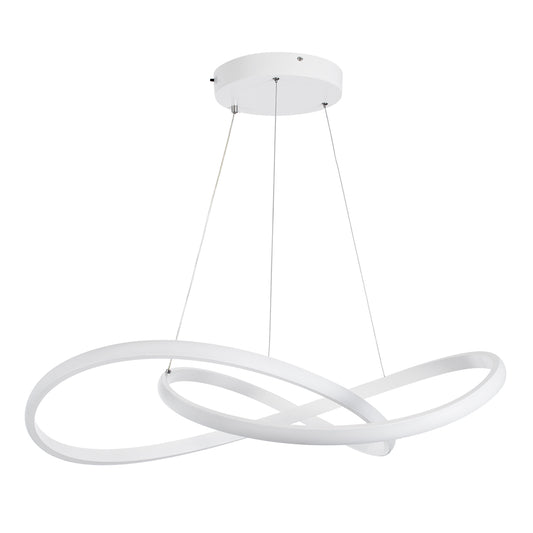 DEXTER 60914 Μοντέρνο Κρεμαστό Φωτιστικό Οροφής LED 90W 10080lm 300° AC 220-240V IP20 Ρυθμιζόμενο Λευκό CCT με Χειριστήριο από 2700K έως 6000K Dimmable - Lumileds SMD Chip - Λευκό Ματ - Μ73 x Π73 x Υ16