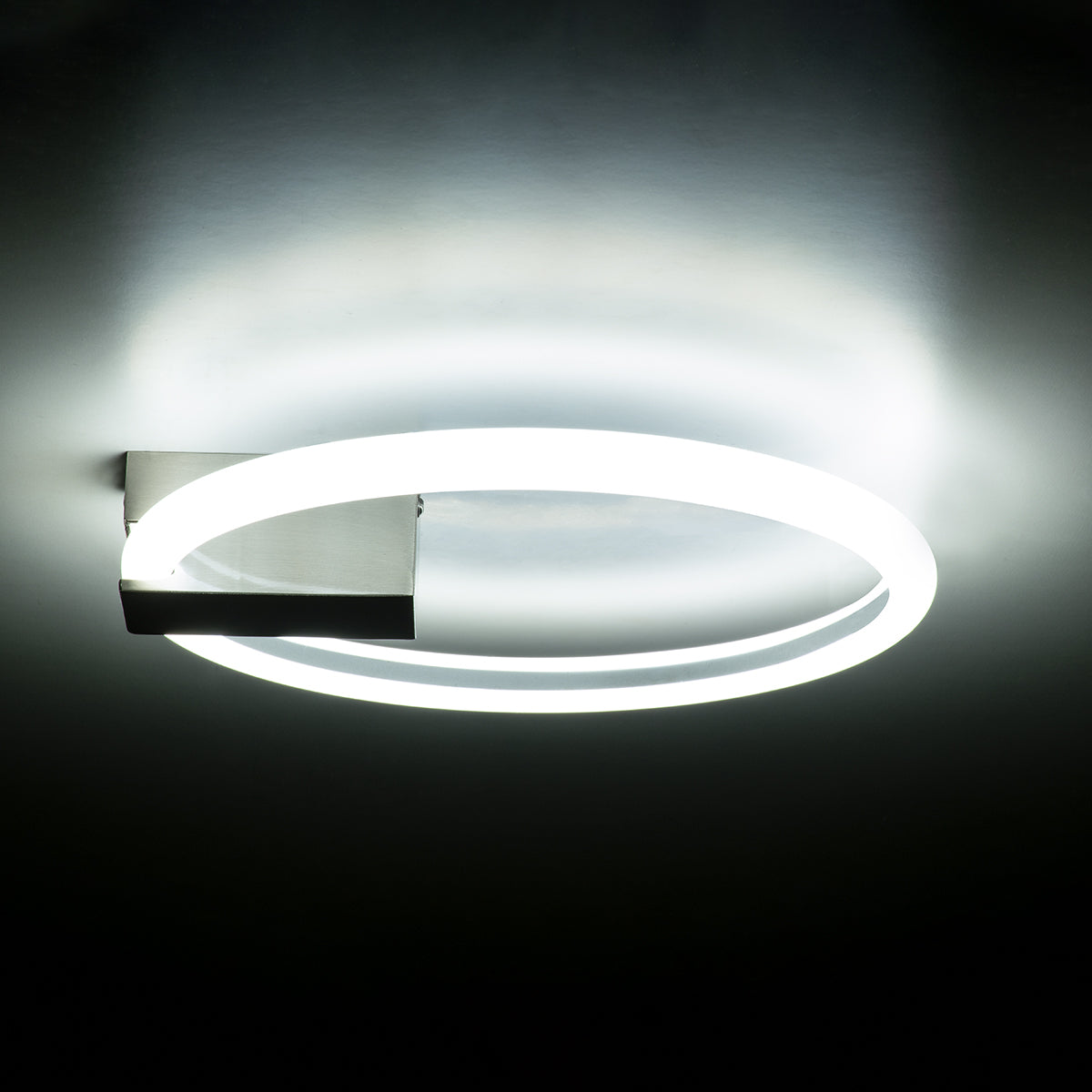 CINDERELLA 60979 Φωτιστικό Οροφής Δαχτυλίδι-Κύκλος LED CCT 16W 1792lm 360° AC 220-240V - Εναλλαγή Φωτισμού μέσω Διακόπτη On/Off All In One Ψυχρό 6000k+Φυσικό 4500k+Θερμό 2700k Φ28cm - Χρώμιο Νικελ