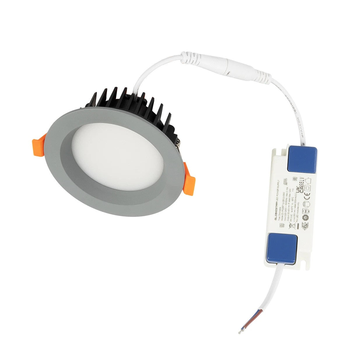 WATERA 60986 Χωνευτό Downlight Σποτ Panel Μπάνιου LED 12W 1500lm 120° AC 220-240V Αδιάβροχο IP54 Ρυθμιζόμενο Λευκό CCT με Διακόπτη στο Σώμα 2700K/4500K/6000K Dimmable - Lumileds SMD Chip & TÜV SÜD Driver - Γκρι Ανθρακί Ματ - Μ10.8 x Π10.8 x Υ3.2 / Q9εκ