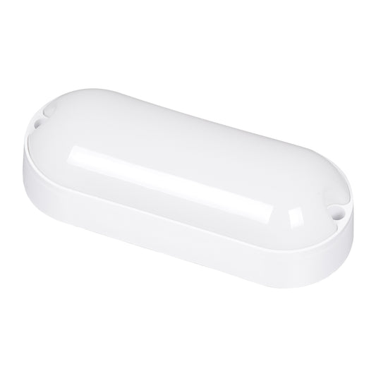 HOMIE 61002 Φωτιστικό Καραβοχελώνα Τοίχου - Απλίκα LED 11W 918lm 180° AC 220-240V Αδιάβροχο IP65 Θερμό Λευκό 2700K - Lumileds SMD Chip - Λευκό Γαλακτερό - Μ17 x Π7 x Υ4.5