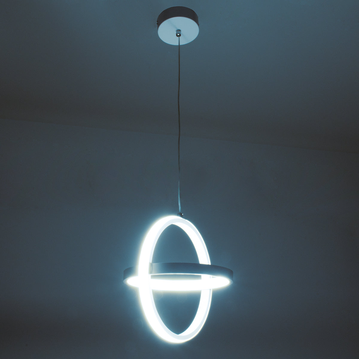 ALICE 61056 Κρεμαστό Φωτιστικό Οροφής Design LED CCT 20W 2400lm 300° AC 220-240V - Εναλλαγή Φωτισμού μέσω Διακόπτη On/Off All In One Ψυχρό 6000k+Φυσικό 4500k+Θερμό 2700k Μ25 x Π22 x Υ25cm - Λευκό