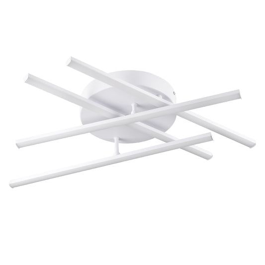 DRACO 61096 Μοντέρνο Φωτιστικό Οροφής LED 60W 7380lm 120° AC 220-240V IP20 Ρυθμιζόμενο Λευκό CCT με Χειριστήριο από 2700K έως 6000K Dimmable - Lumileds SMD Chip - Λευκό Ματ - Μ60 x Π60 x Υ11cm