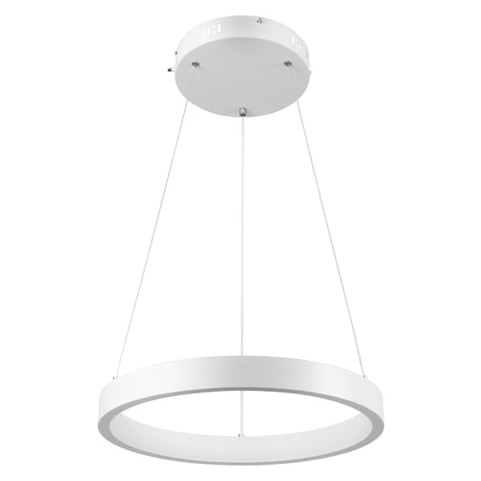 NEMESIS 61156 Μοντέρνο Κρεμαστό Φωτιστικό Οροφής LED 30W 3513lm 360° AC 220-240V IP20 Ρυθμιζόμενο Λευκό CCT με Χειριστήριο από 2700K έως 6000K Dimmable - Lumileds SMD Chip - Λευκό Ματ - Μ40 x Π40 x Υ4