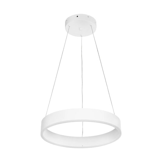 VENOM 61174 Μοντέρνο Κρεμαστό Φωτιστικό Οροφής LED 30W 3513lm 120° AC 220-240V IP20 Ρυθμιζόμενο Λευκό CCT με Χειριστήριο από 2700K έως 6000K Dimmable - Lumileds SMD Chip - Λευκό Ματ - Μ40 x Π40 x Υ6.5