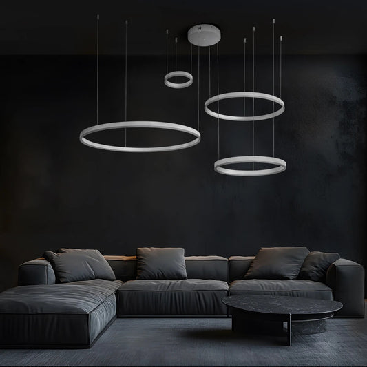 VENOM 61192 Μοντέρνο Κρεμαστό Φωτιστικό Οροφής LED 150W 17659lm 120° AC 220-240V IP20 Ρυθμιζόμενο Λευκό CCT με Χειριστήριο από 2700K έως 6000K Dimmable - Lumileds SMD Chip - Λευκό Ματ - Μ150 x Π90 x Υ60