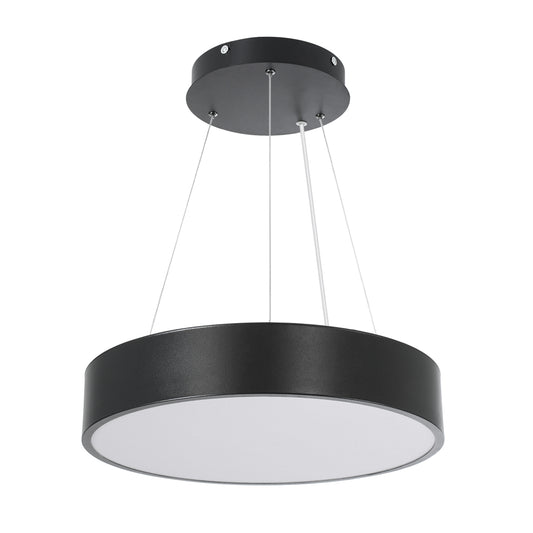 BURTON 61200 Μοντέρνο Κρεμαστό Φωτιστικό Οροφής LED 67W 7370lm 120° AC 220-240V IP20 Ρυθμιζόμενο Λευκό CCT με Χειριστήριο από 2700K έως 6000K Dimmable - Lumileds SMD Chip - Μαύρο Ματ - Μ40 x Π40 x Υ8