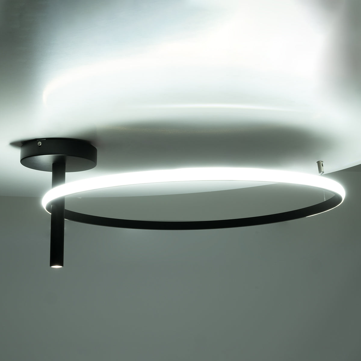 VERONA 61223 Modern LED Ceiling Light 36W 4032lm 360° AC 220-240V IP20 CCT Adjustable White with On/Off 2700K/4500K/6000K - Lumileds SMD Chip - Matt Black - L60 x W60 x H23