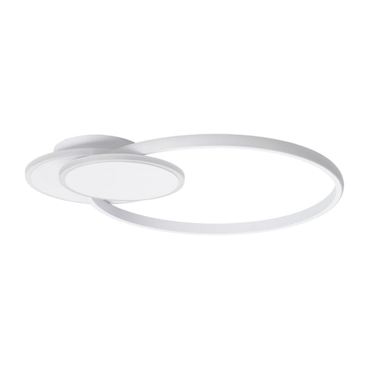 CIRCUO 61230 Μοντέρνο Φωτιστικό Οροφής LED 75W 8400lm 360° AC 220-240V IP20 Ρυθμιζόμενο Λευκό CCT με Χειριστήριο από 2700K έως 6000K Dimmable - Lumileds SMD Chip - Λευκό Ματ - Μ53 x Π42.5 x Υ9