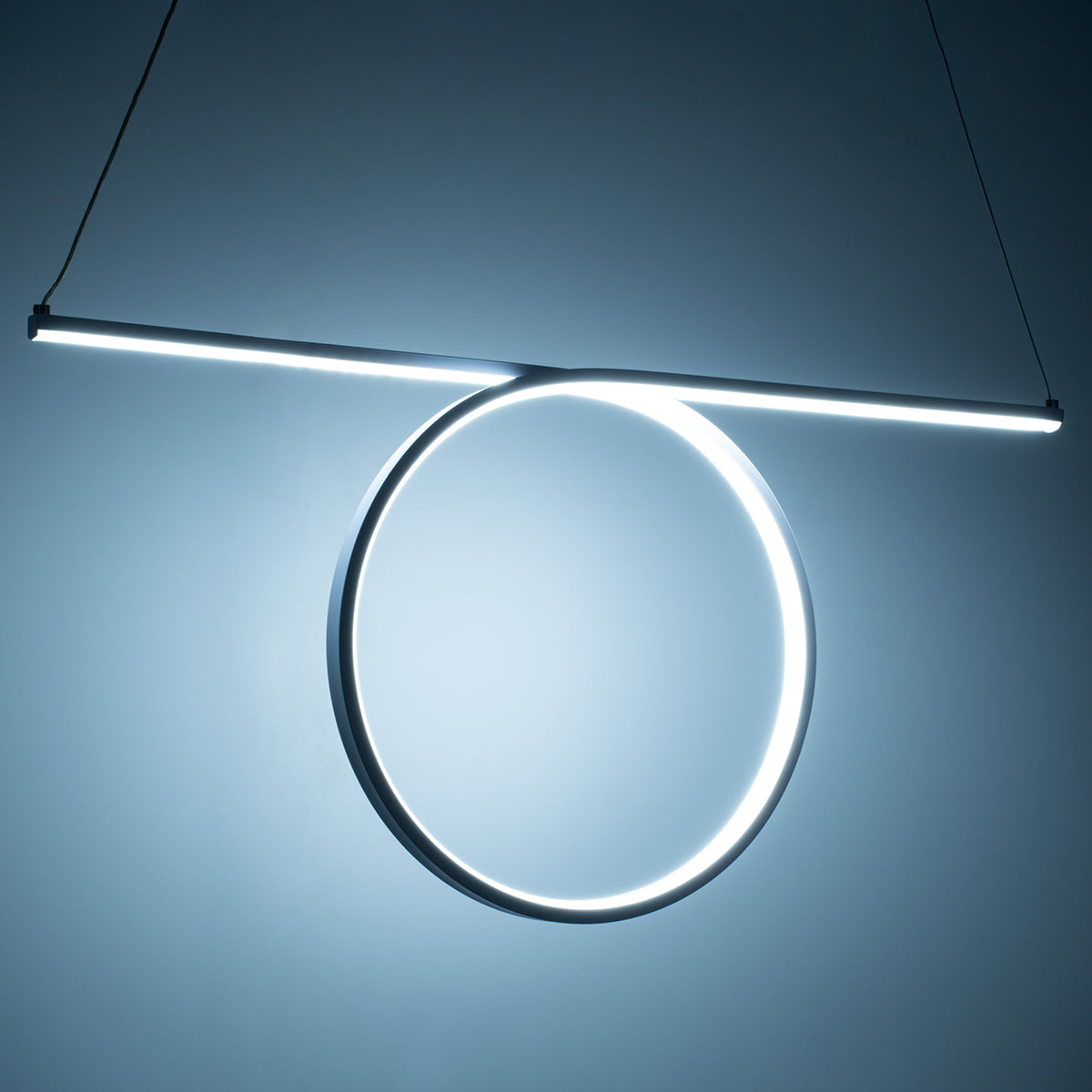 ROME 61296 Μοντέρνο Κρεμαστό Φωτιστικό Οροφής LED 24W 2640lm 200° AC 220-240V IP20 Ρυθμιζόμενο Λευκό CCT με On/Off 2700K/4500K/6000K - Lumileds SMD Chip - Νίκελ Βούρτσας - Μ65.5 x Π4 x Υ33