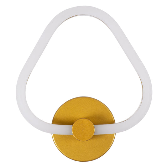 REGINA 61342 Φωτιστικό Τοίχου - Απλίκα Design LED CCT 8W 960lm 360° AC 220-240V - Εναλλαγή Φωτισμού μέσω Διακόπτη On/Off All In One Ψυχρό 6000k+Φυσικό 4500k+Θερμό 2700k Μ25 x Π7 x Υ28.5cm - Χρυσό