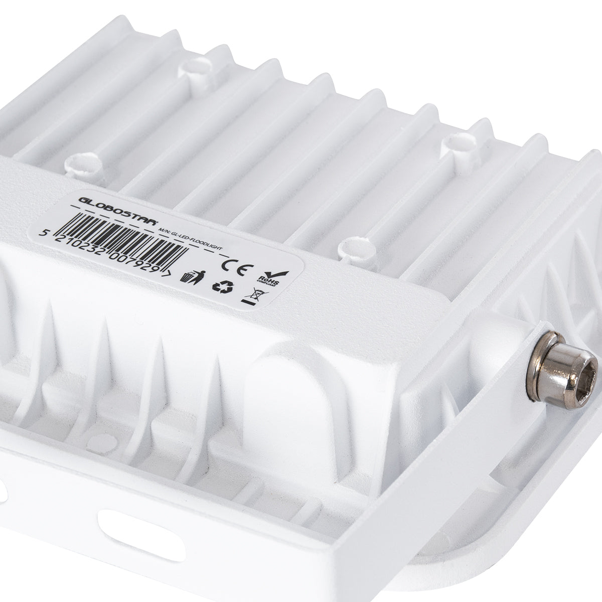 ATLAS 61409 LED Floodlight 20W 2300lm 120° AC 220-240V Waterproof IP67 Warm White 2700K - Lumileds SMD Chip - TÜV Rheinland Certified - Matte White - L12 x W2.5 x H9.5