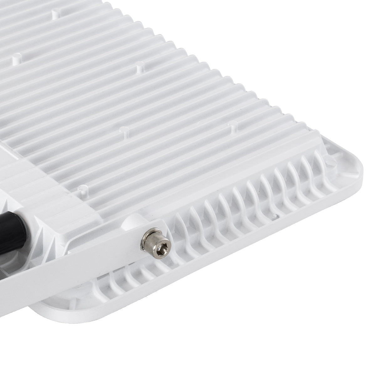 AURORA 61444 Floodlight with PIR Detector / Motion Sensor LED 100W 12500lm 120° AC 220-240V Waterproof IP67 Cool White 6000K - Lumileds SMD Chip - TÜV Rheinland Certified - Matte White - L25 x W6.5 x H27.5