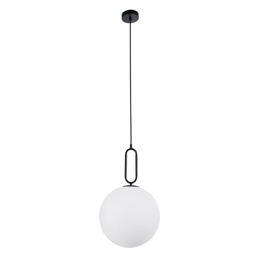 BELLISSIMO 61490 Μοντέρνο Κρεμαστό Φωτιστικό Οροφής με Ντουί 1 x E27 AC 220-240V IP20 - Λευκό & Μαύρο - Μ30 x Π30 x Υ52