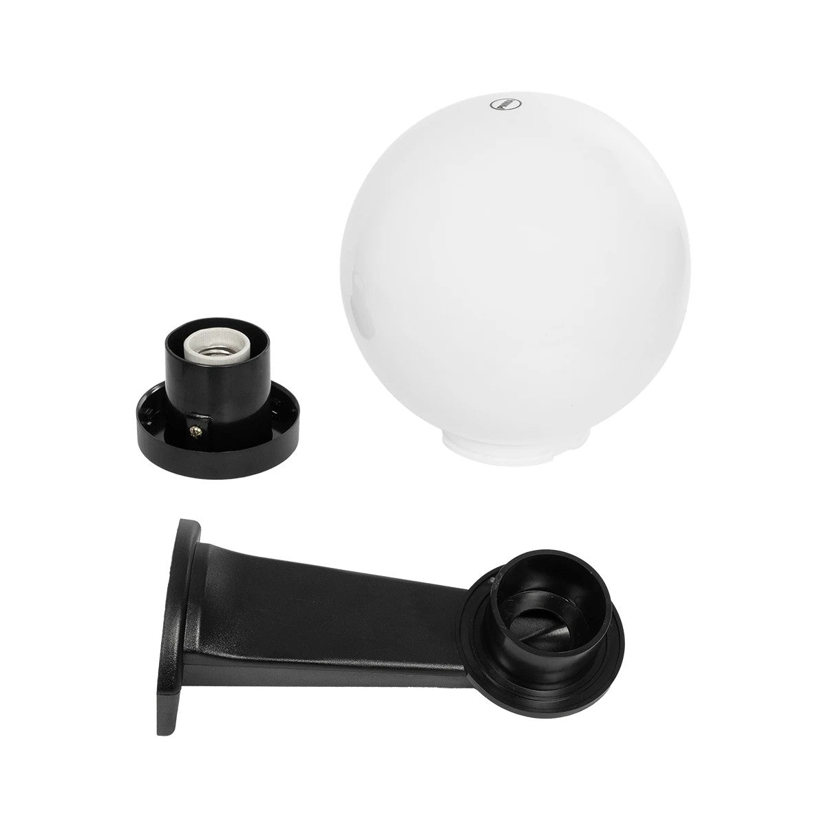 AGROS 61592 Φωτιστικό Τοίχου - Απλίκα Κήπου με Ντουί 1 x E27 AC 220-240V Αδιάβροχο IP65 - Λευκό & Μάυρο - Μ20 x Π20 x Υ30cm