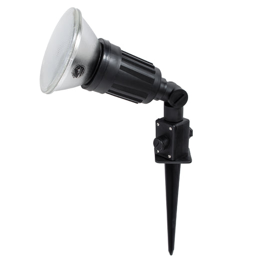 GRASEDO 61613 Καρφωτή Βάση Κήπου με Ντουί E27 για Λάμπα Σποτ PAR38 - Αδιάβροχη IP67 - Υψηλής Αντοχής ABS - VDE Certified - Φ7.6 x Υ43.5cm - Μαύρο